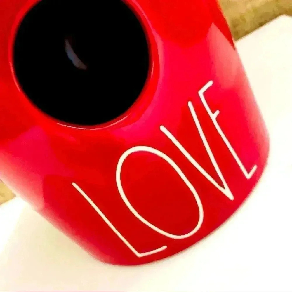 NWT Rae Dunn Red LOVE Birdhouse - Picture 3 of 5